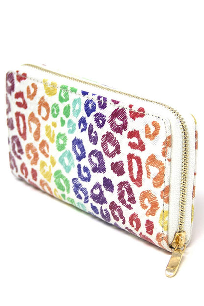 Rainbow Animal Skin Print 3D Hologram Wallet