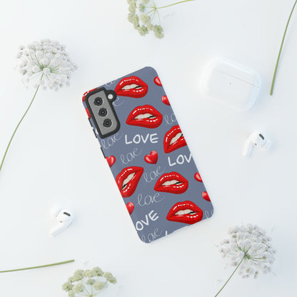 Liebe mit Lippen-Telefon-Kasten