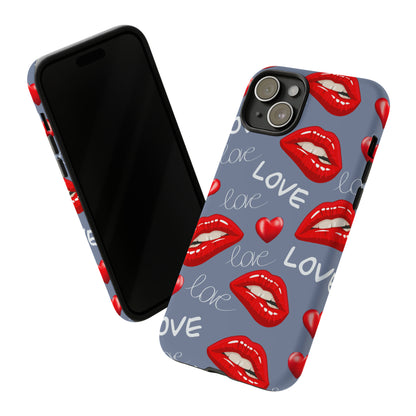 Liebe mit Lippen-Telefon-Kasten