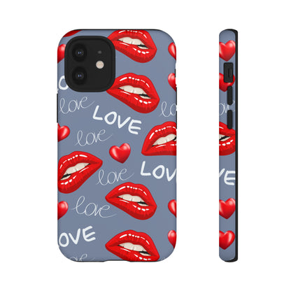 Liebe mit Lippen-Telefon-Kasten