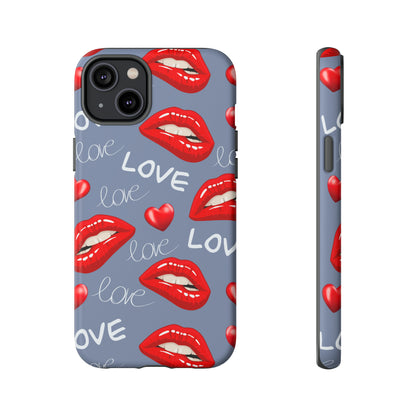 Liebe mit Lippen-Telefon-Kasten