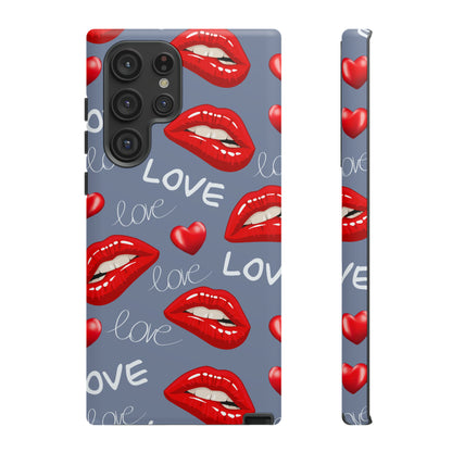 Liebe mit Lippen-Telefon-Kasten