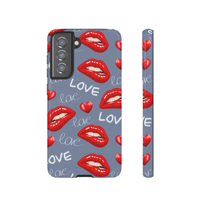 Liebe mit Lippen-Telefon-Kasten