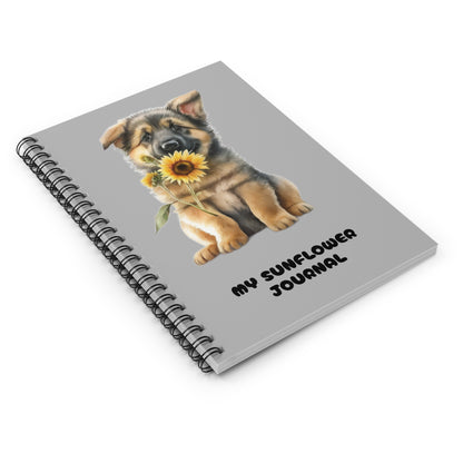 German Shepherd Spiral Notebook - Ruled Line