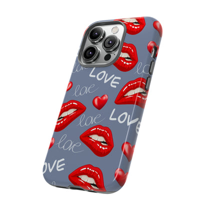 Liebe mit Lippen-Telefon-Kasten