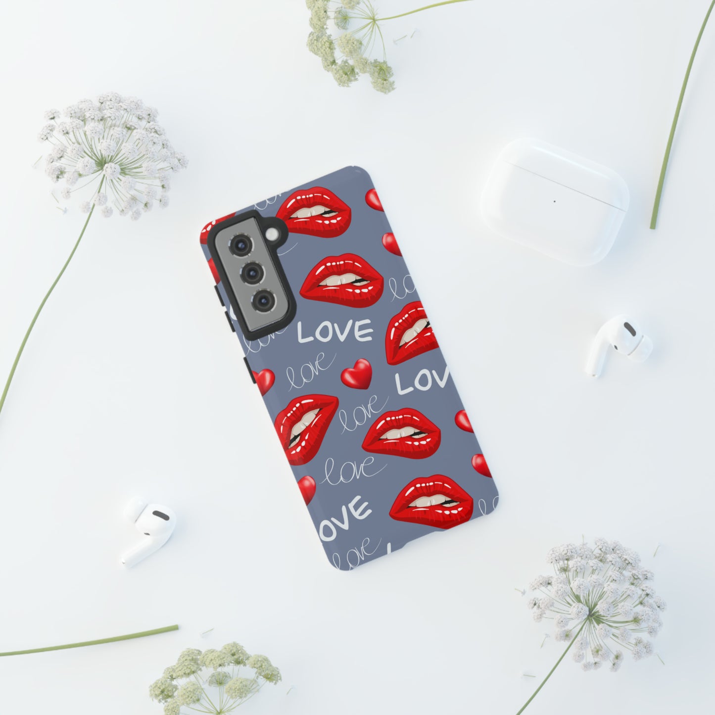 Liebe mit Lippen-Telefon-Kasten