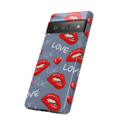 Liebe mit Lippen-Telefon-Kasten