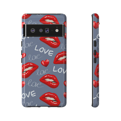 Liebe mit Lippen-Telefon-Kasten