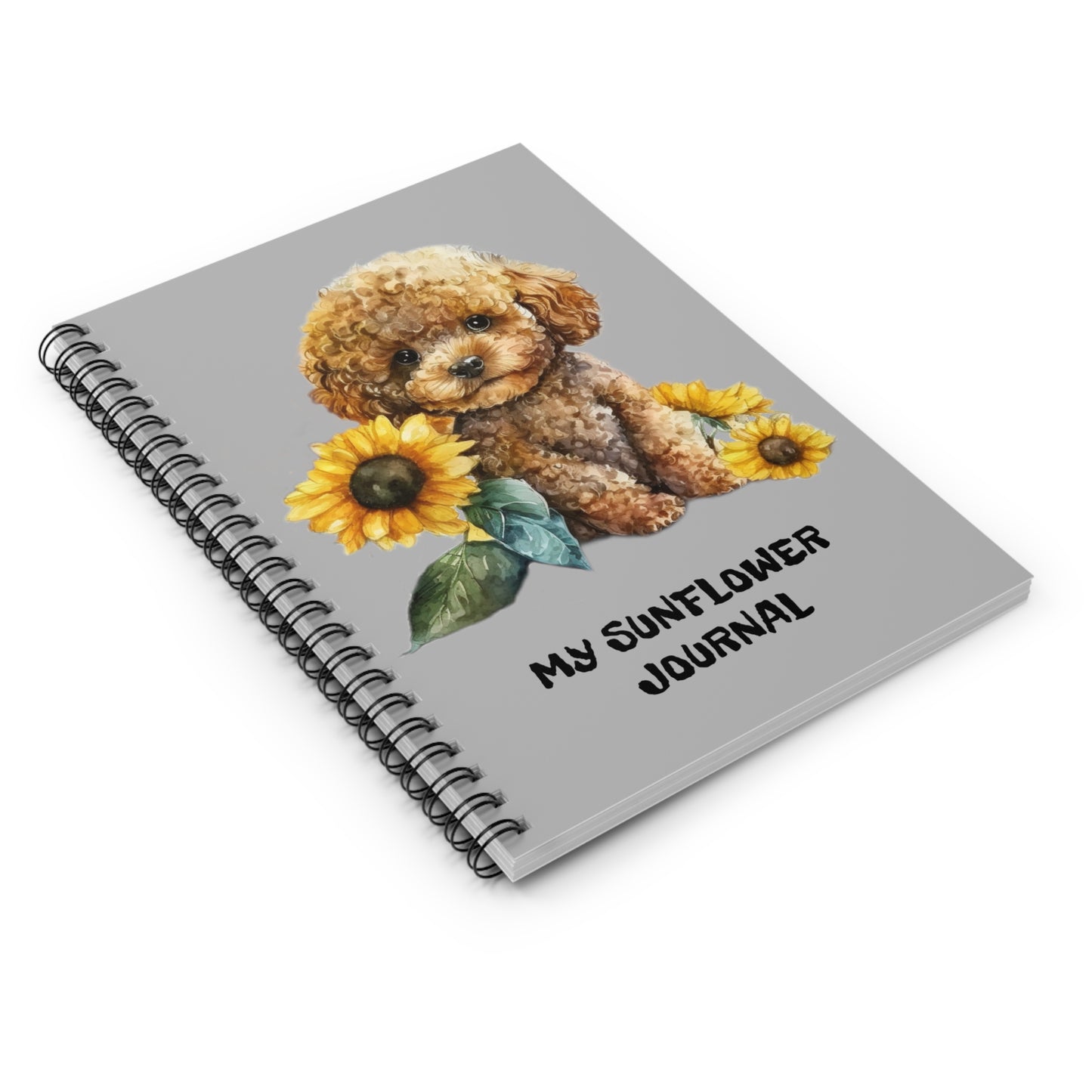 Poodle Spiral Notebook - Ruled Line