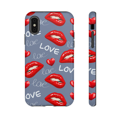 Liebe mit Lippen-Telefon-Kasten