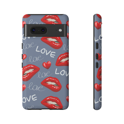 Liebe mit Lippen-Telefon-Kasten