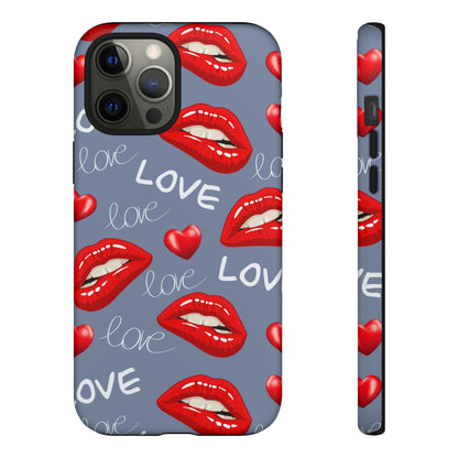 Liebe mit Lippen-Telefon-Kasten