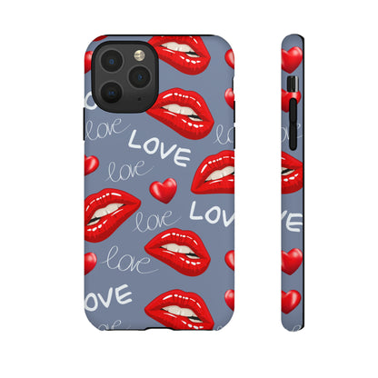 Liebe mit Lippen-Telefon-Kasten