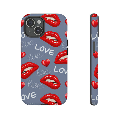 Liebe mit Lippen-Telefon-Kasten