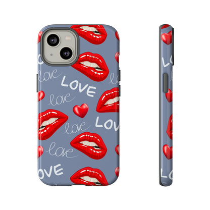 Liebe mit Lippen-Telefon-Kasten