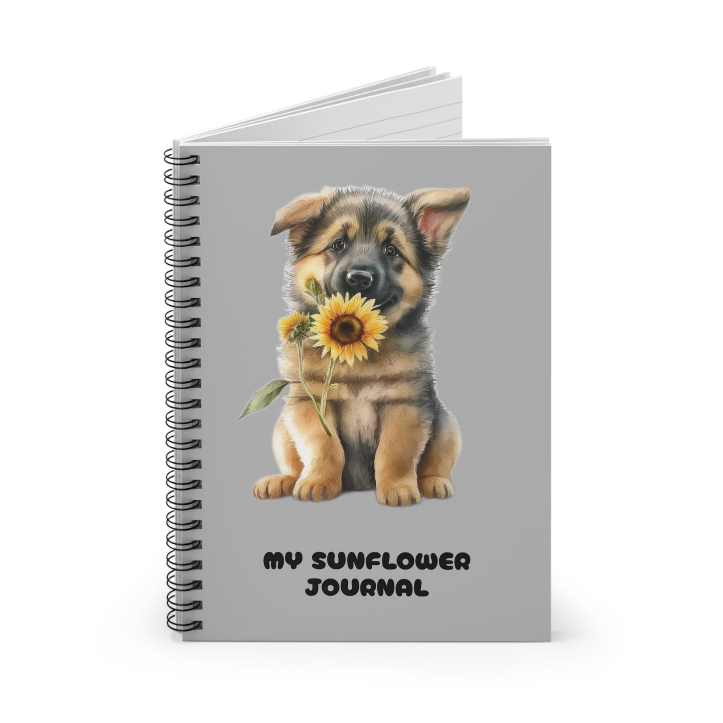 German Shepherd Spiral Notebook - Ruled Line