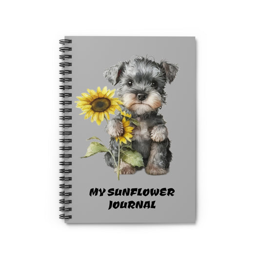 Mini Schnauzer Spiral Notebook - Ruled Line