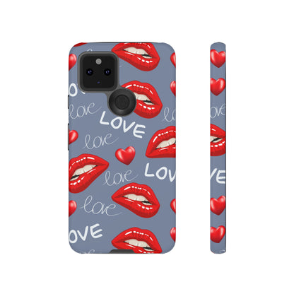 Liebe mit Lippen-Telefon-Kasten