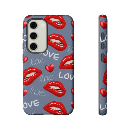 Liebe mit Lippen-Telefon-Kasten