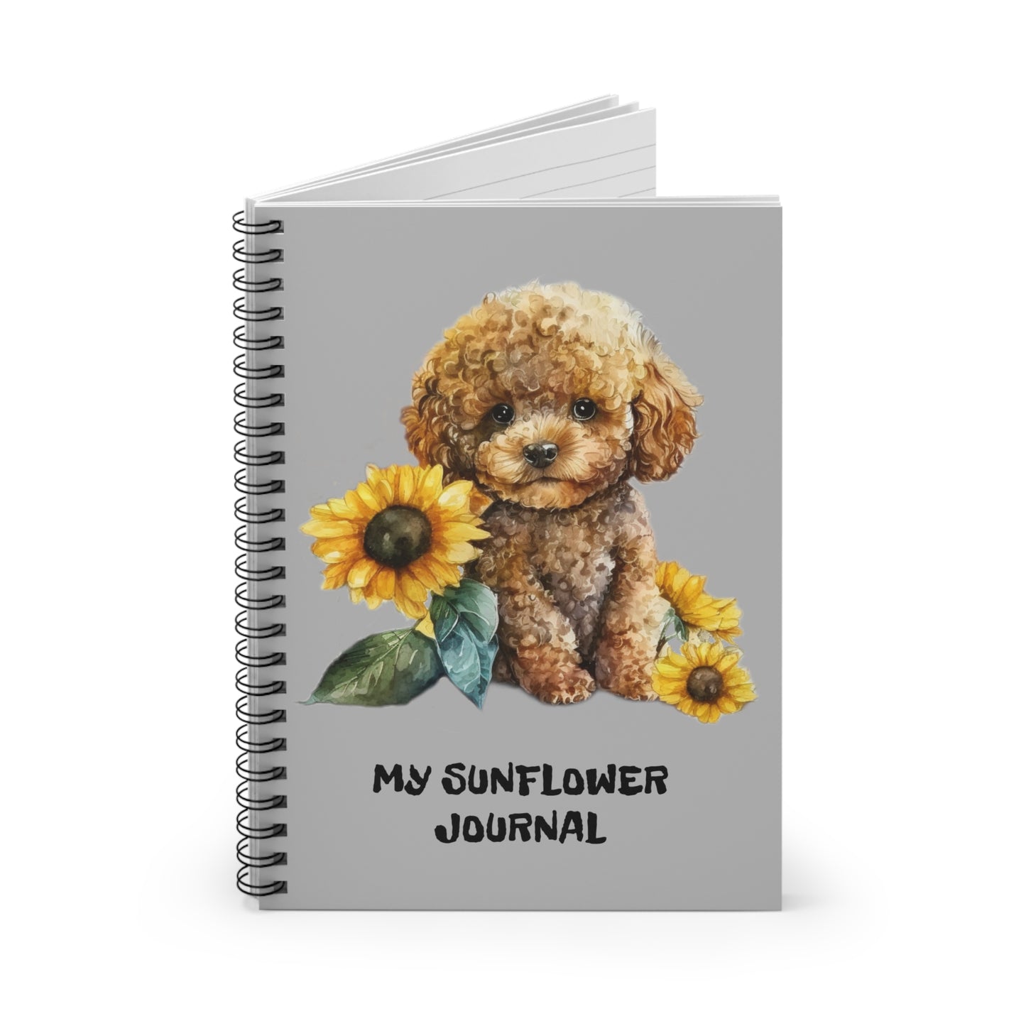 Poodle Spiral Notebook - Ruled Line