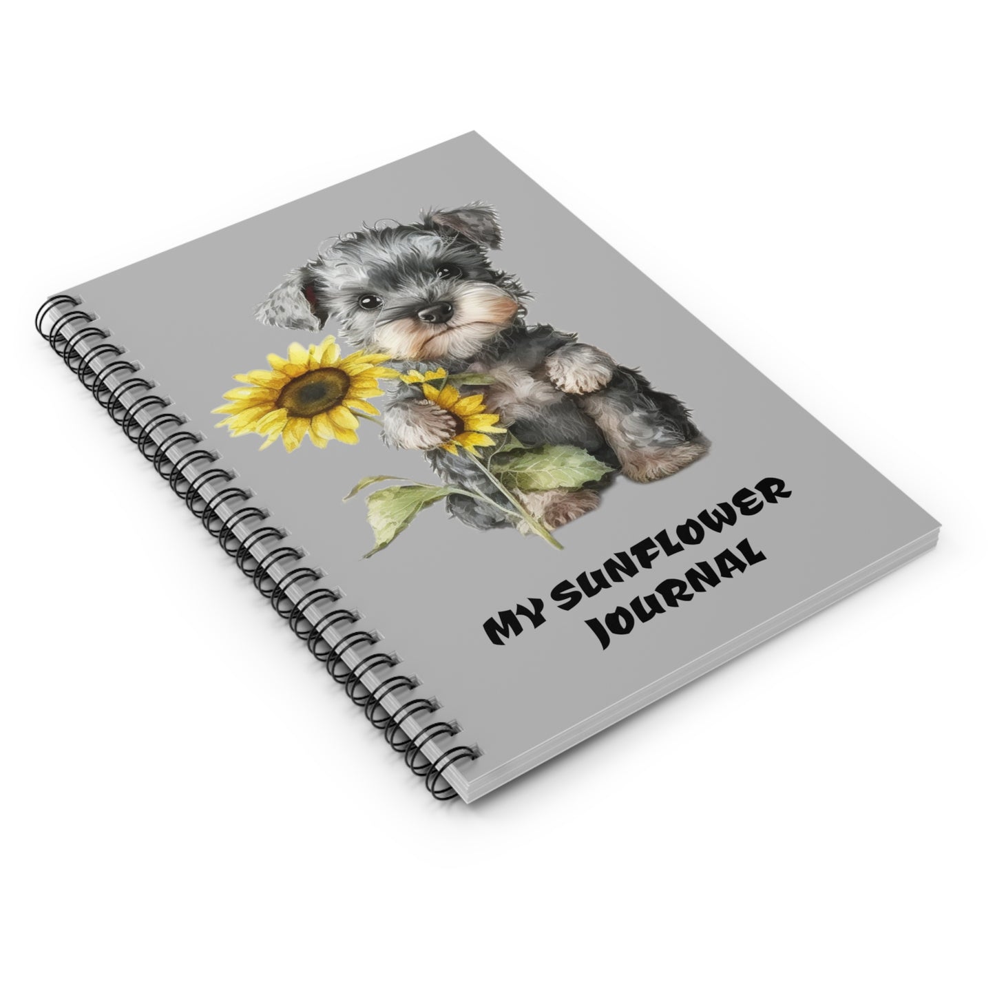 Mini Schnauzer Spiral Notebook - Ruled Line