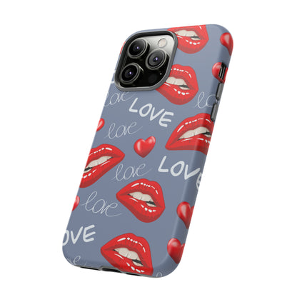 Liebe mit Lippen-Telefon-Kasten