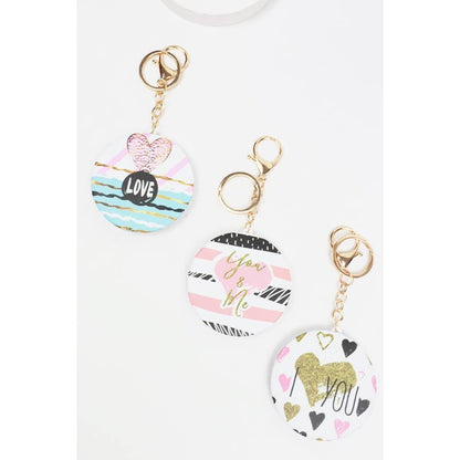 Love Theme Pocket Mirror Keychain