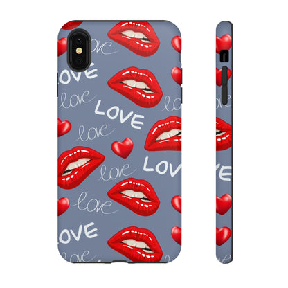 Liebe mit Lippen-Telefon-Kasten