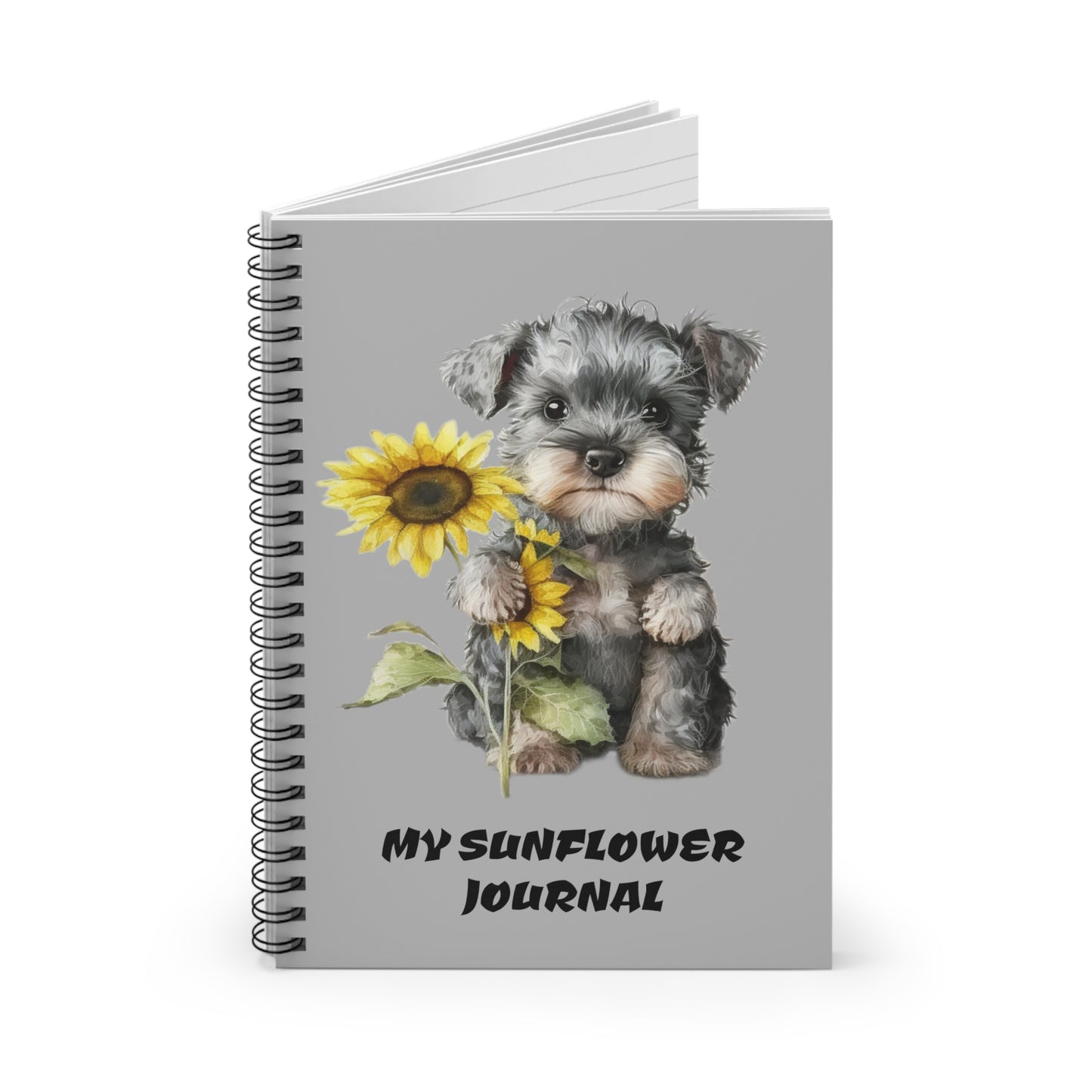 Mini Schnauzer Spiral Notebook - Ruled Line