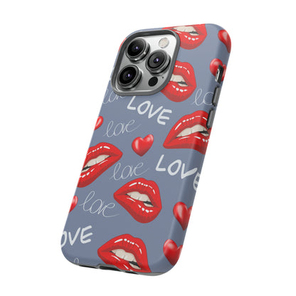 Liebe mit Lippen-Telefon-Kasten