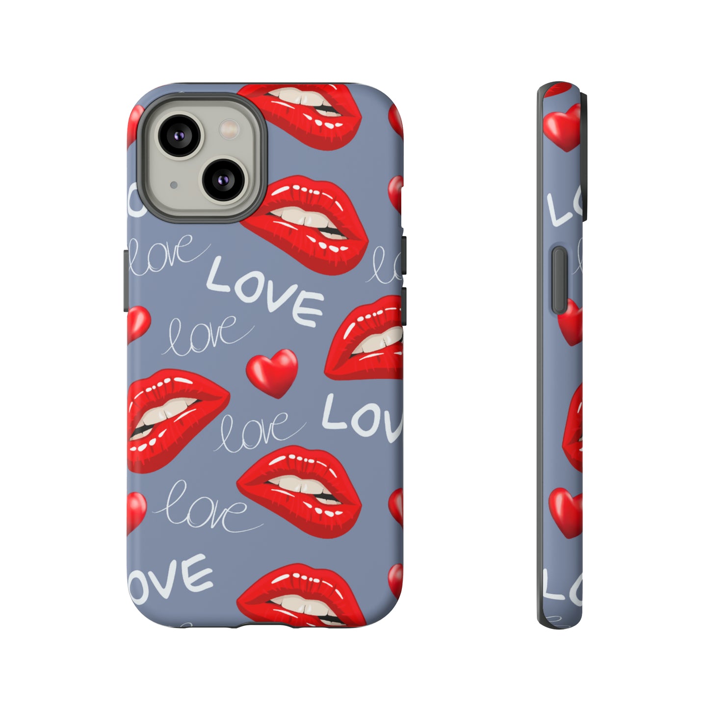 Liebe mit Lippen-Telefon-Kasten