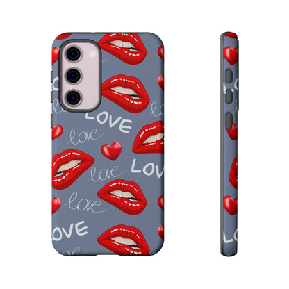 Liebe mit Lippen-Telefon-Kasten