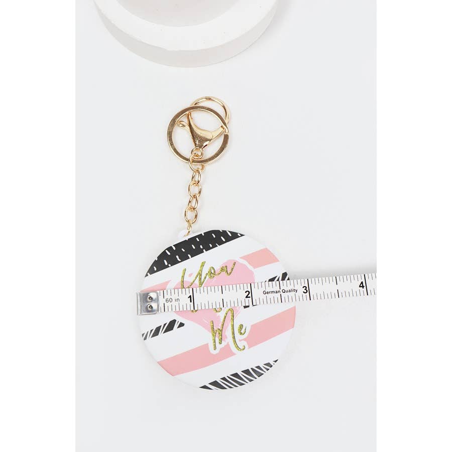 Love Theme Pocket Mirror Keychain