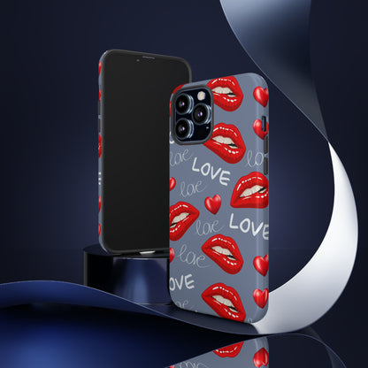 Liebe mit Lippen-Telefon-Kasten