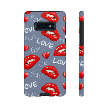 Liebe mit Lippen-Telefon-Kasten