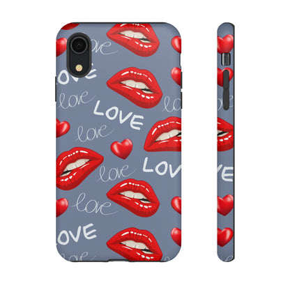 Liebe mit Lippen-Telefon-Kasten