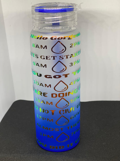 Hydration glass bottle - ATouchByShaDesigns