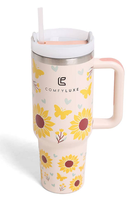 Sunflower 40oz Handle Tumbler