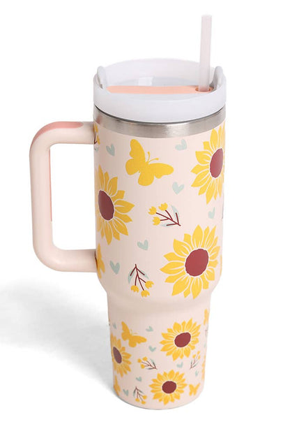 Sunflower 40oz Handle Tumbler