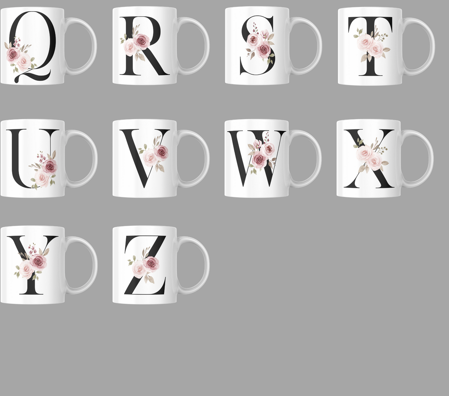 Letter Initial For Mugs