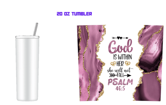 God Will Not Fail Tumbler - ATouchByShaDesigns