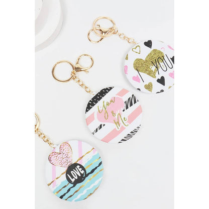 Love Theme Pocket Mirror Keychain