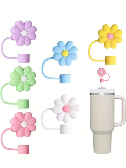 10mm Flower Straw Toppers for Tumblers (Assorted)